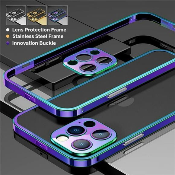 Metal Frame Shockproof Case For iPhone 14 13 Pro Max 12 11 PRO Camera Le… - Picture 6 of 10